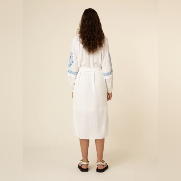FRNCH Bohemian Embroidered Dress - White - Picture 3 of 15